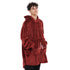 Snuggs Blanket Hoodie Dark Red Christmas Tree Pocket